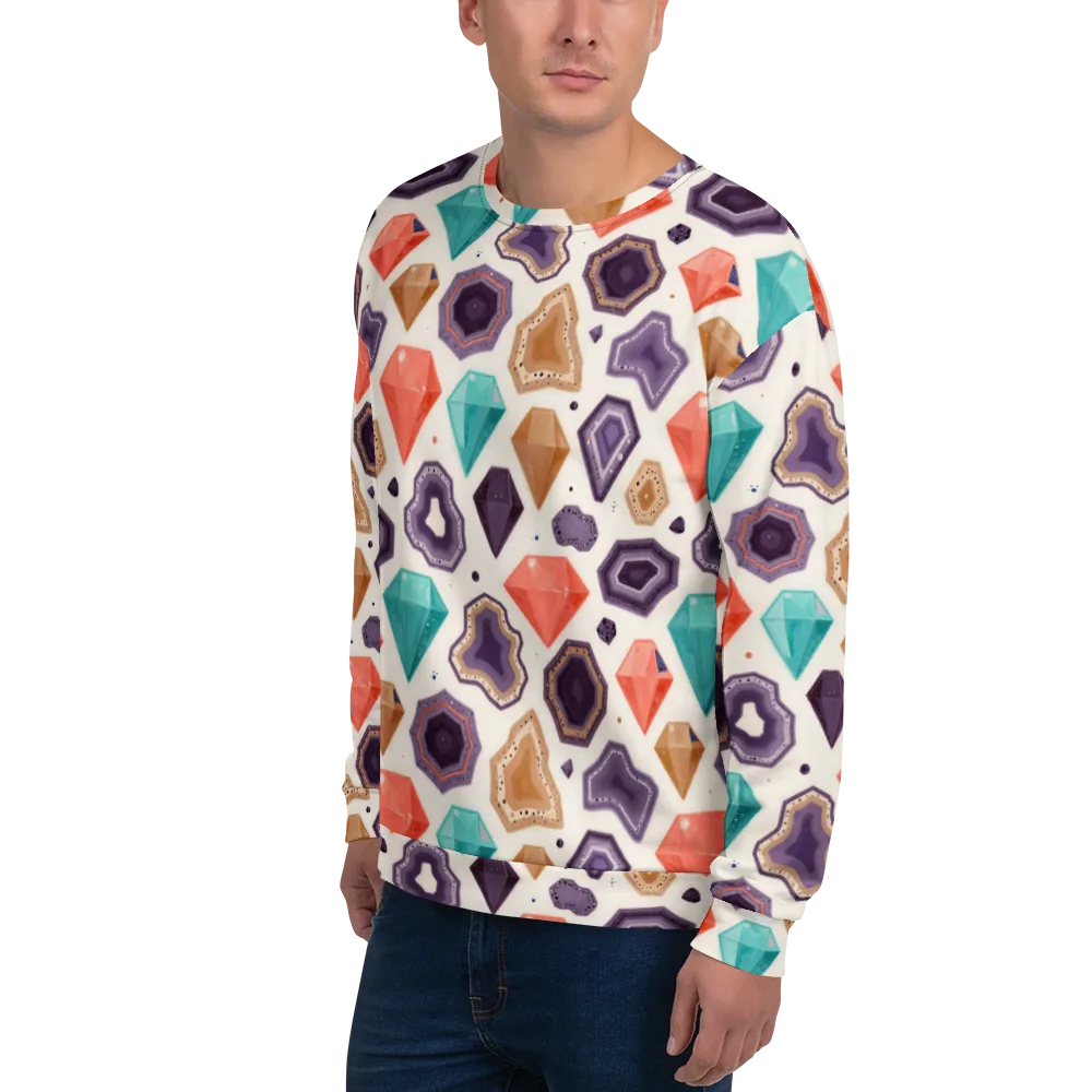 Gemstone Bloom on Sweatshirt — Left Front
