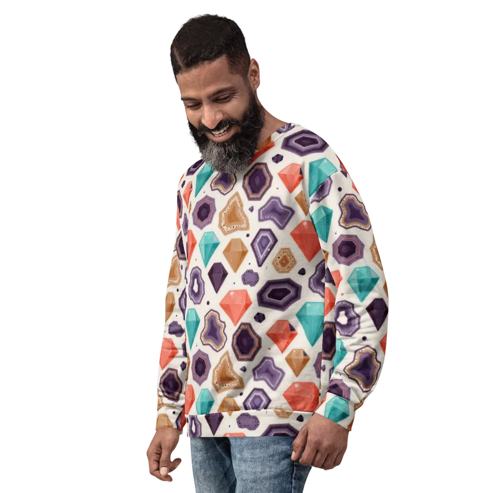 Gemstone Bloom on Sweatshirt — Left Front