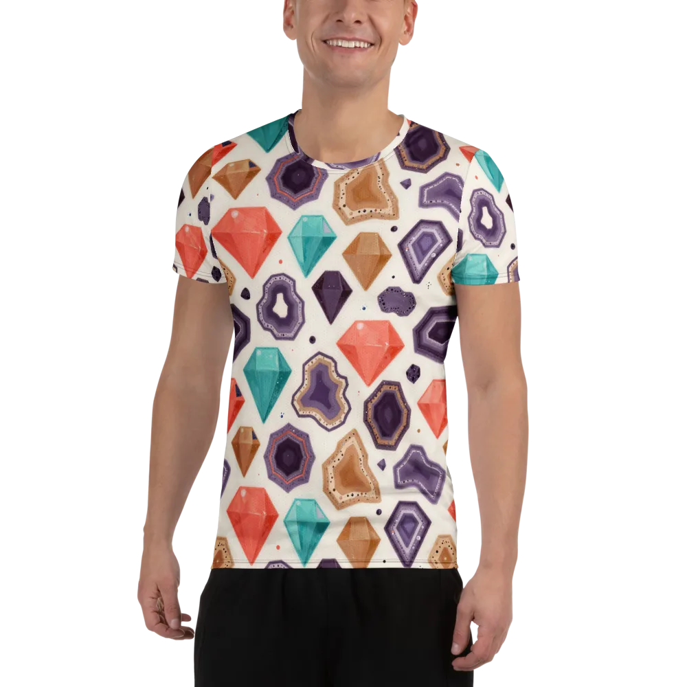 Gemstone Bloom on Men's Athletic T-Shirt — Front