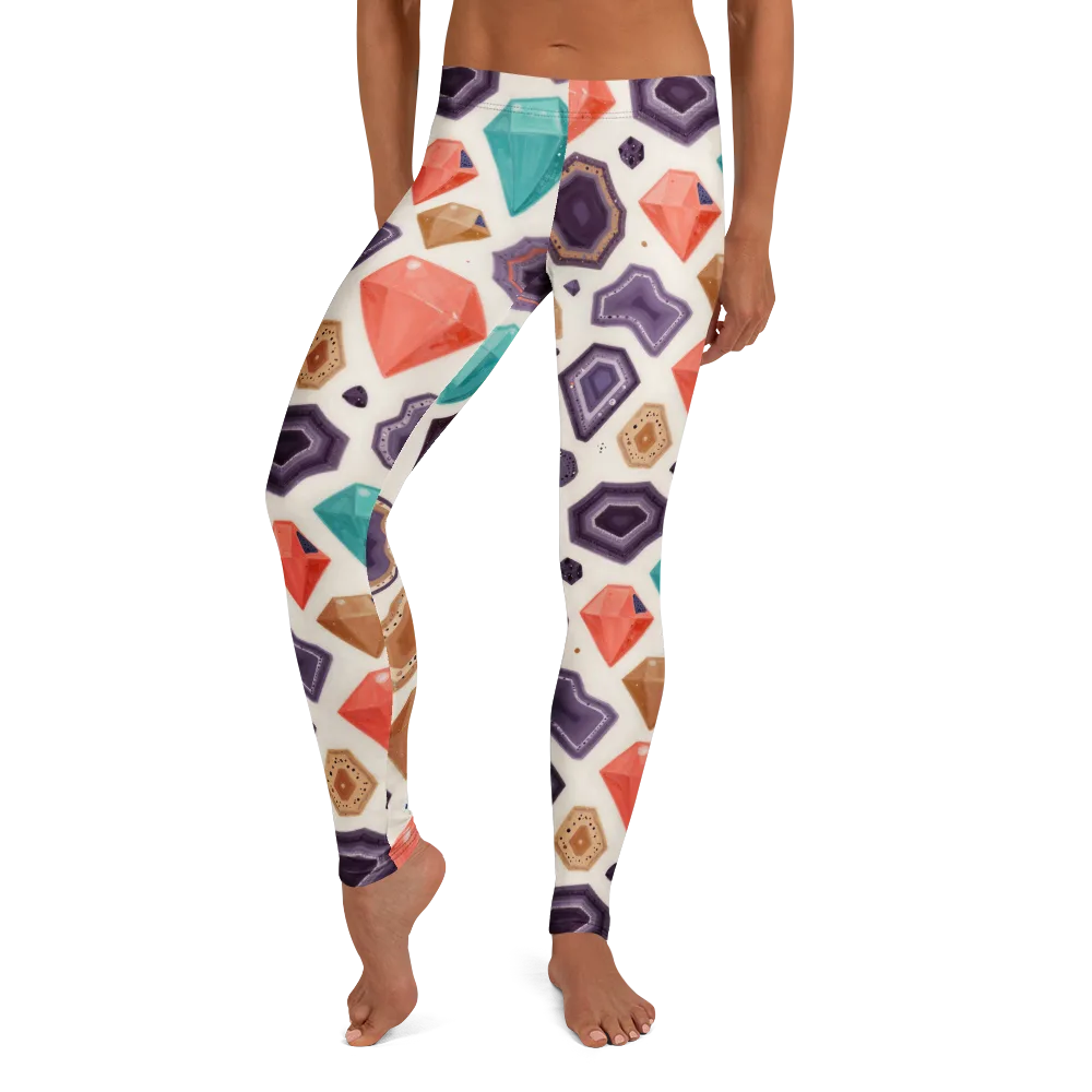 Gemstone Bloom on Leggings — Front