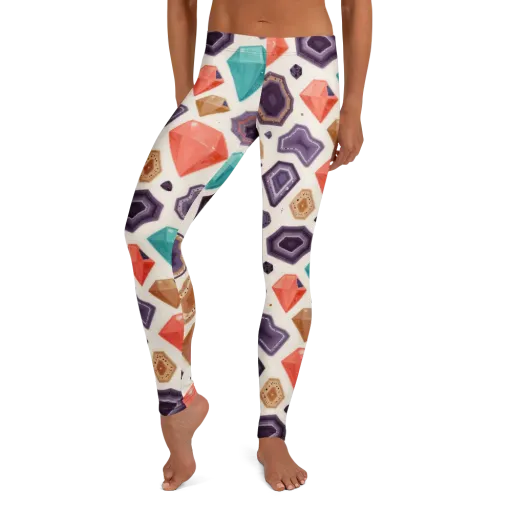 Gemstone Bloom on a Leggings