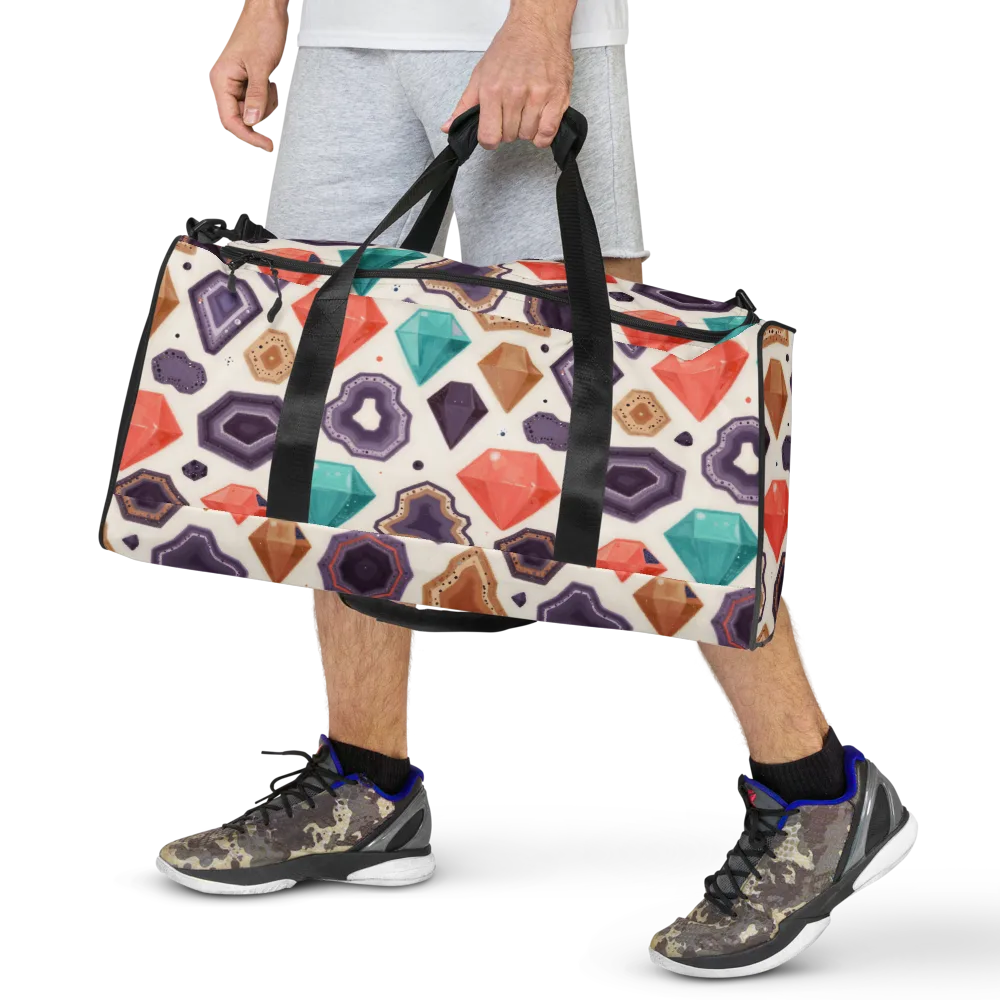 Gemstone Bloom on Duffle Bag — Front