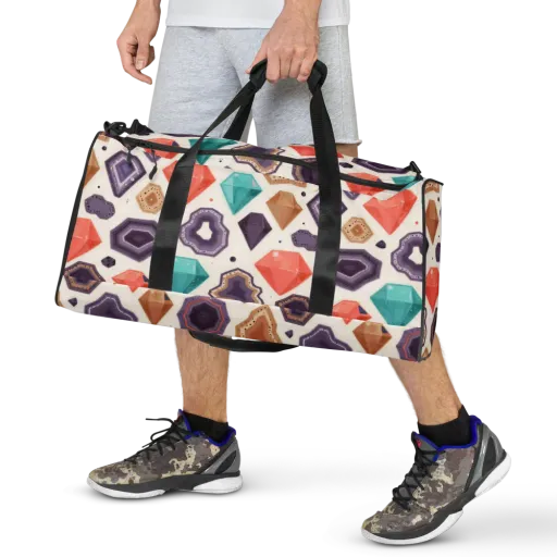 Gemstone Bloom on a Duffle Bag