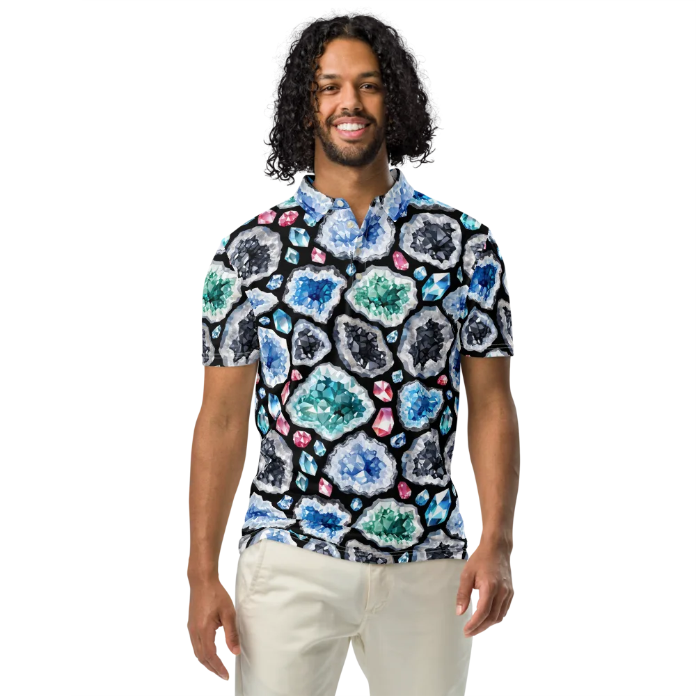 Crystal Cavern on Men's Slim Fit Polo Shirt — Front