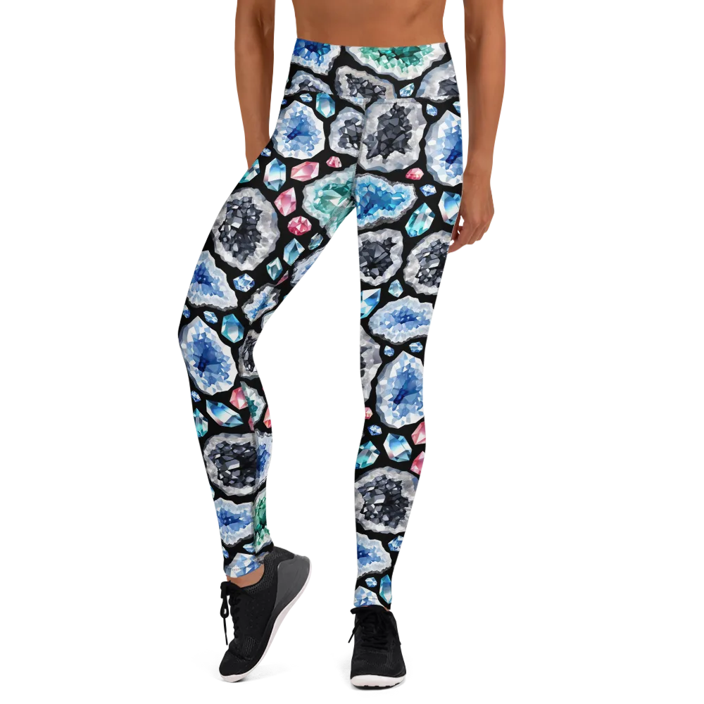 Crystal Cavern on Yoga Leggings — Front