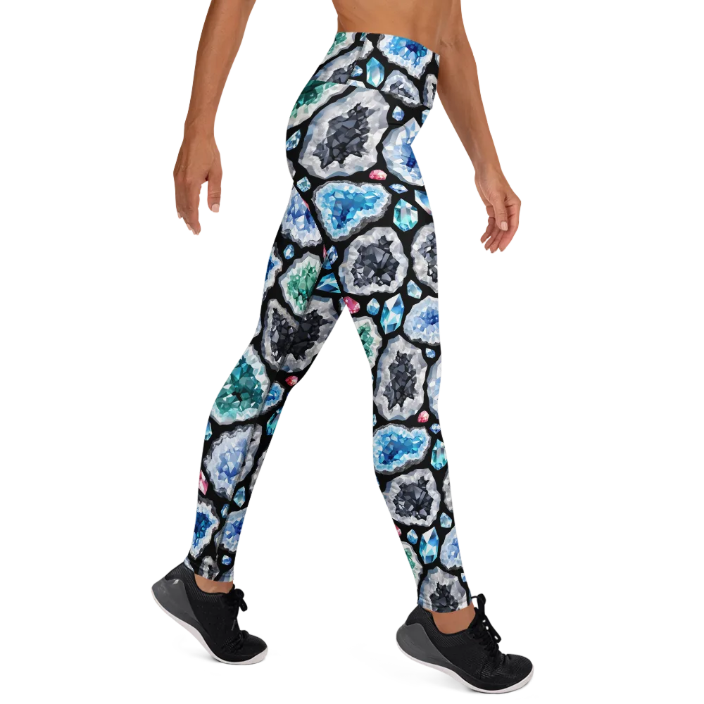 Crystal Cavern on Yoga Leggings — Right
