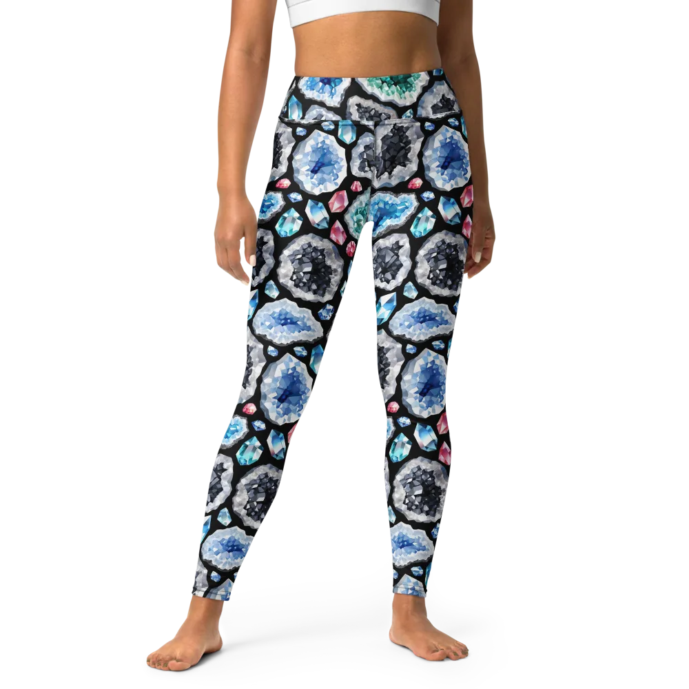 Crystal Cavern on Yoga Leggings — Front