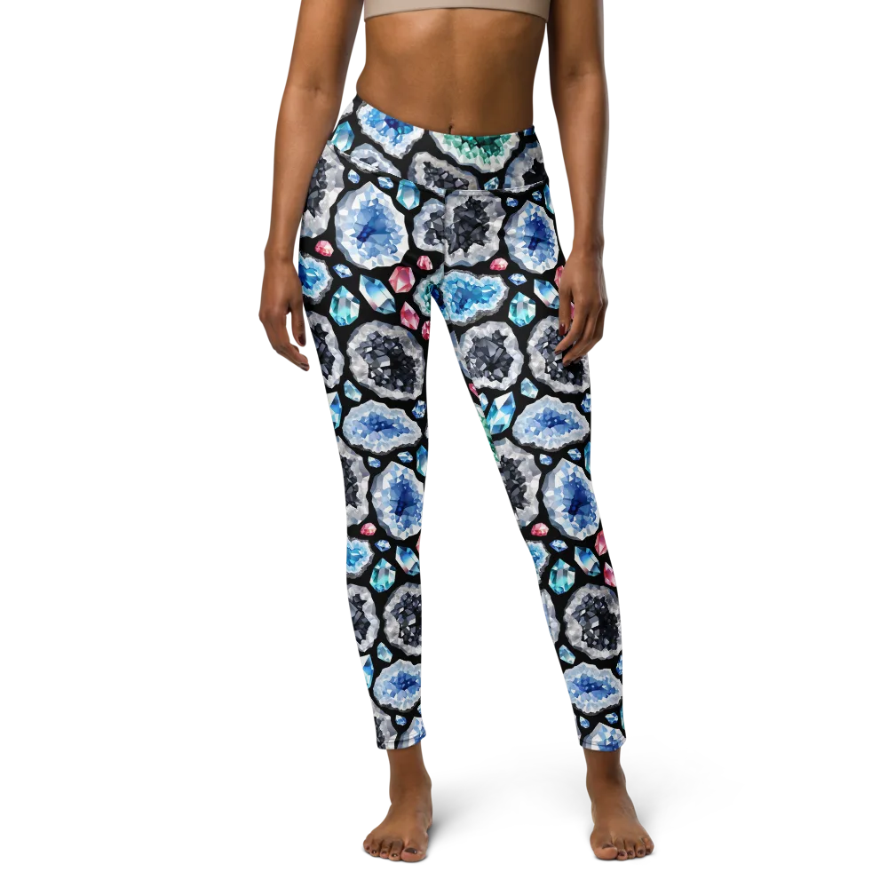 Crystal Cavern on Yoga Leggings — Front