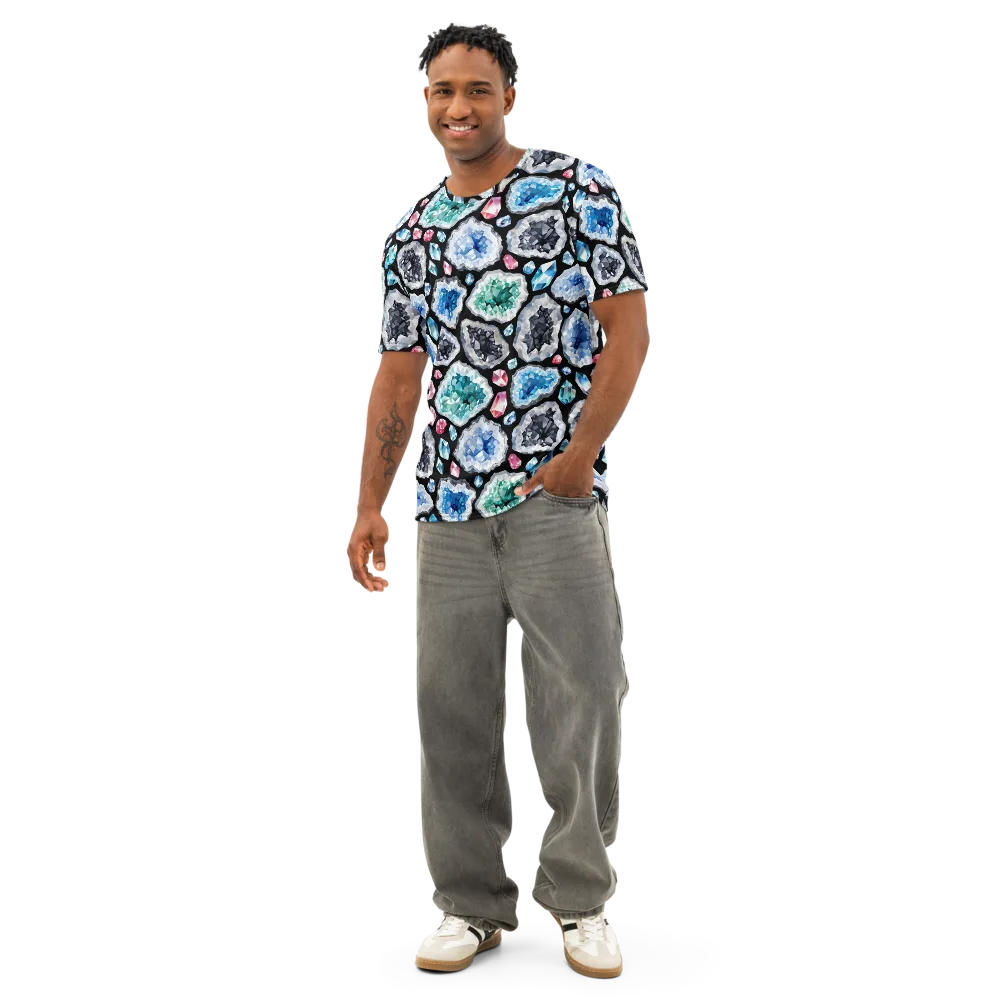 Crystal Cavern on Men's Cotton Crew Neck T-Shirt — Front