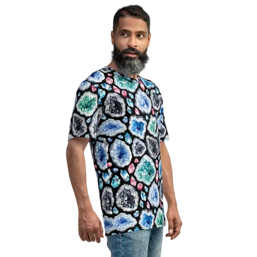 Crystal Cavern on a Men's Crew Neck T-Shirt