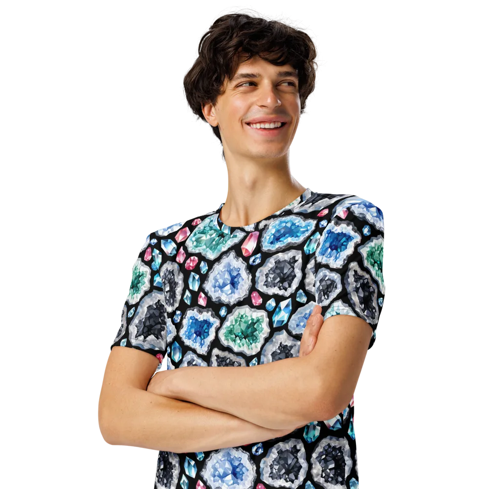 Crystal Cavern on Men's Crew Neck T-Shirt — Left Front