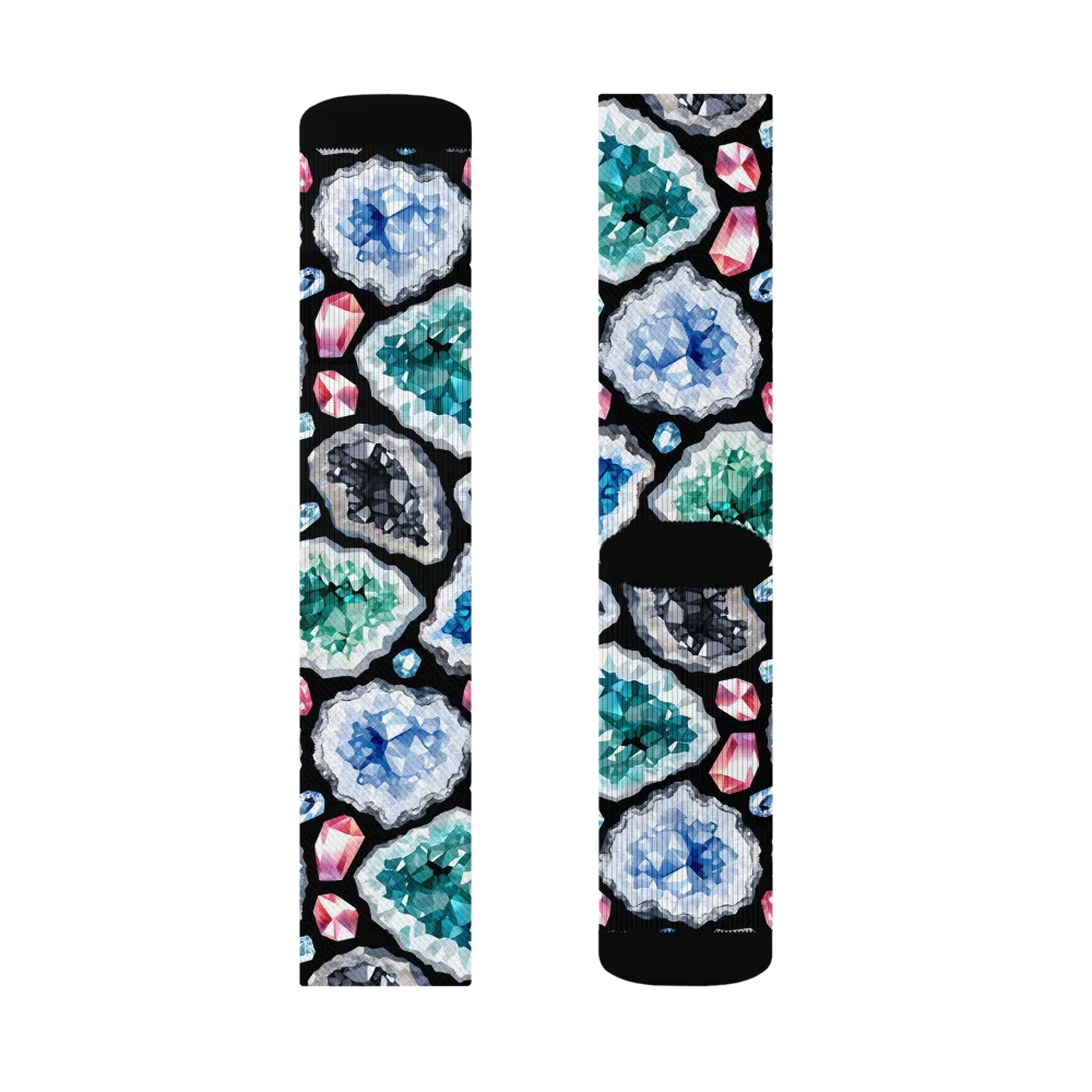 Crystal Cavern on Socks — Left Sock