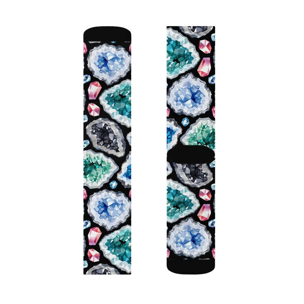 Crystal Cavern on Socks — Right Sock