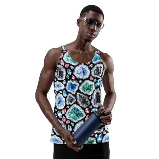 Crystal Cavern on a Men's Tank Top