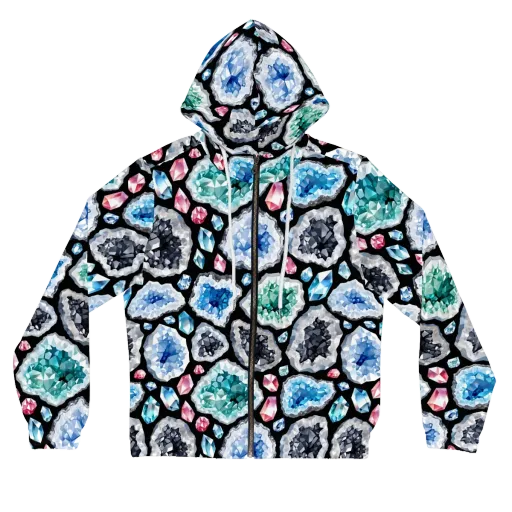 Crystal Cavern on a Women's Full-Zip Hoodie