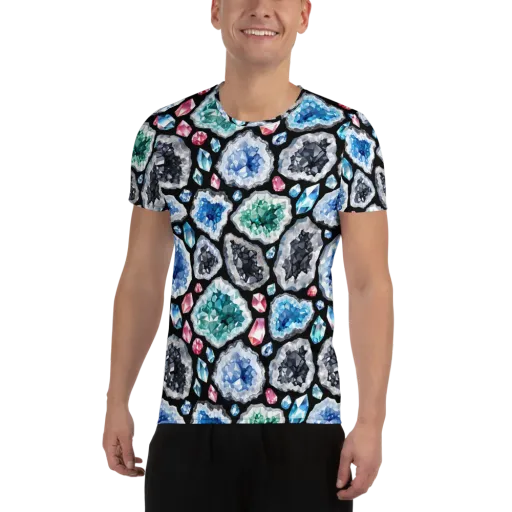 Crystal Cavern on a Men's Athletic T-Shirt