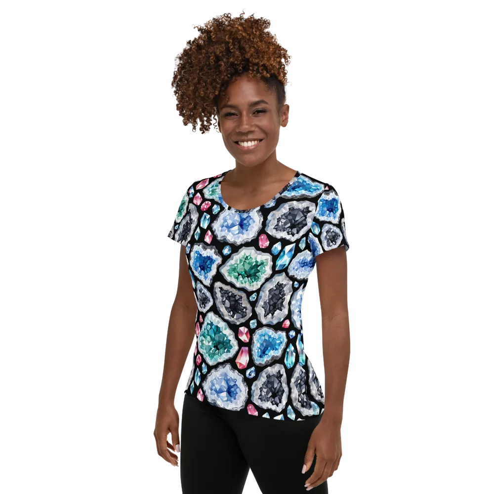 Crystal Cavern on Women's Athletic T-Shirt — Left