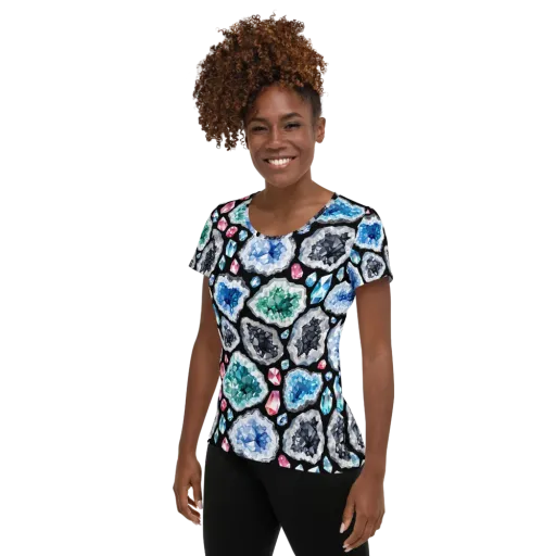 Crystal Cavern on a Women's Athletic T-Shirt