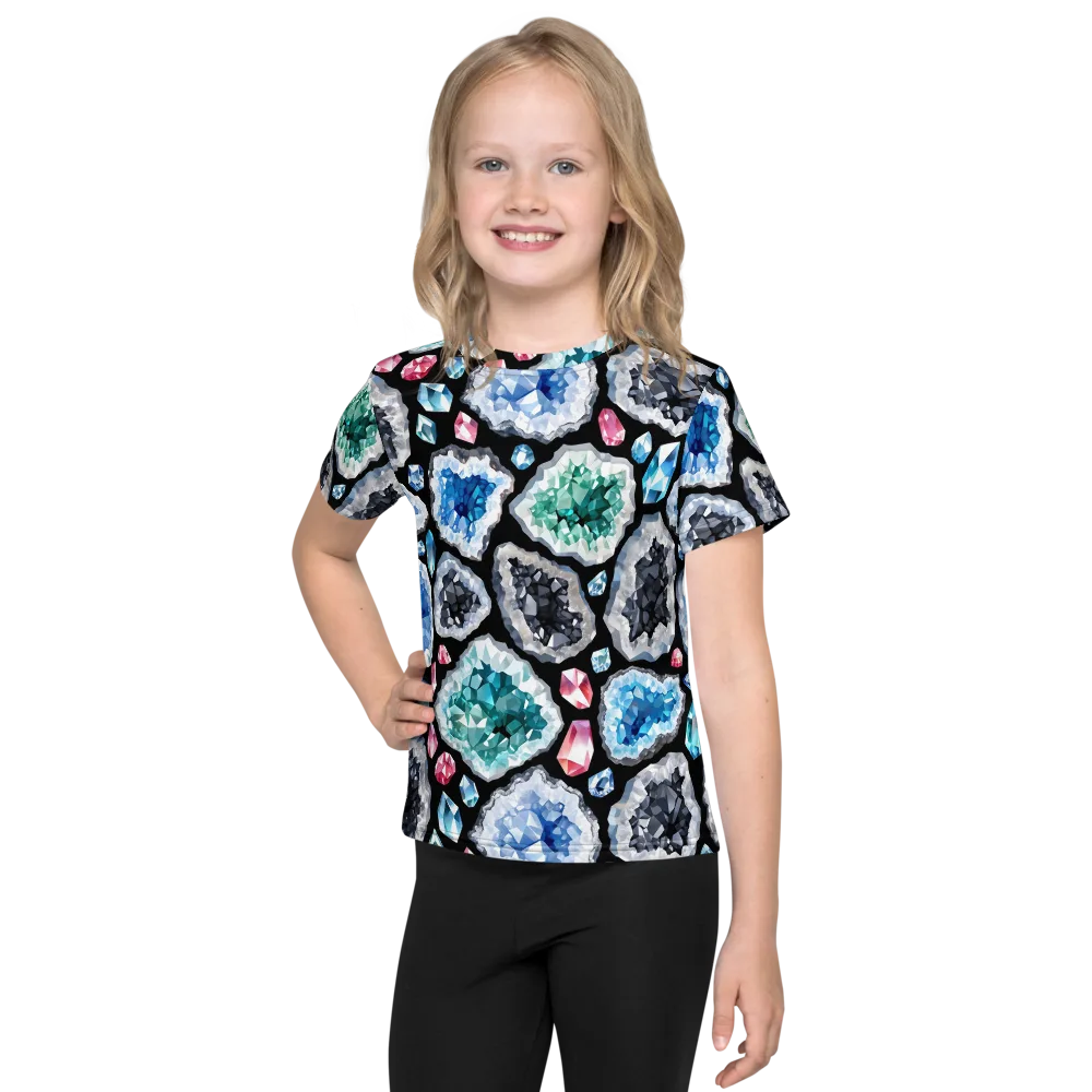 Crystal Cavern on Kids Crew Neck T-Shirt — Front