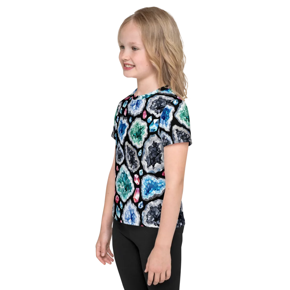 Crystal Cavern on Kids Crew Neck T-Shirt — Left