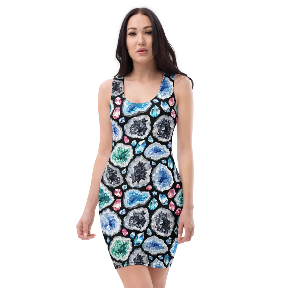 Crystal Cavern on Bodycon Dress — Front