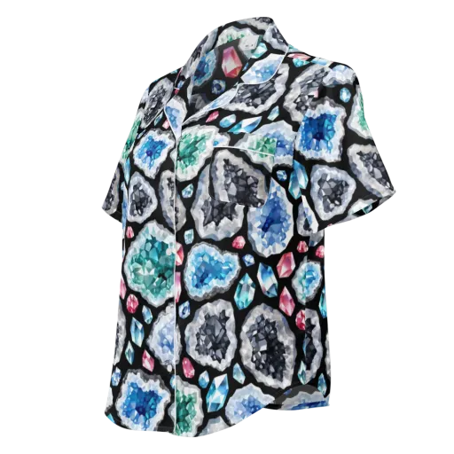 Crystal Cavern on a Women's Short Sleeve Pajama Top