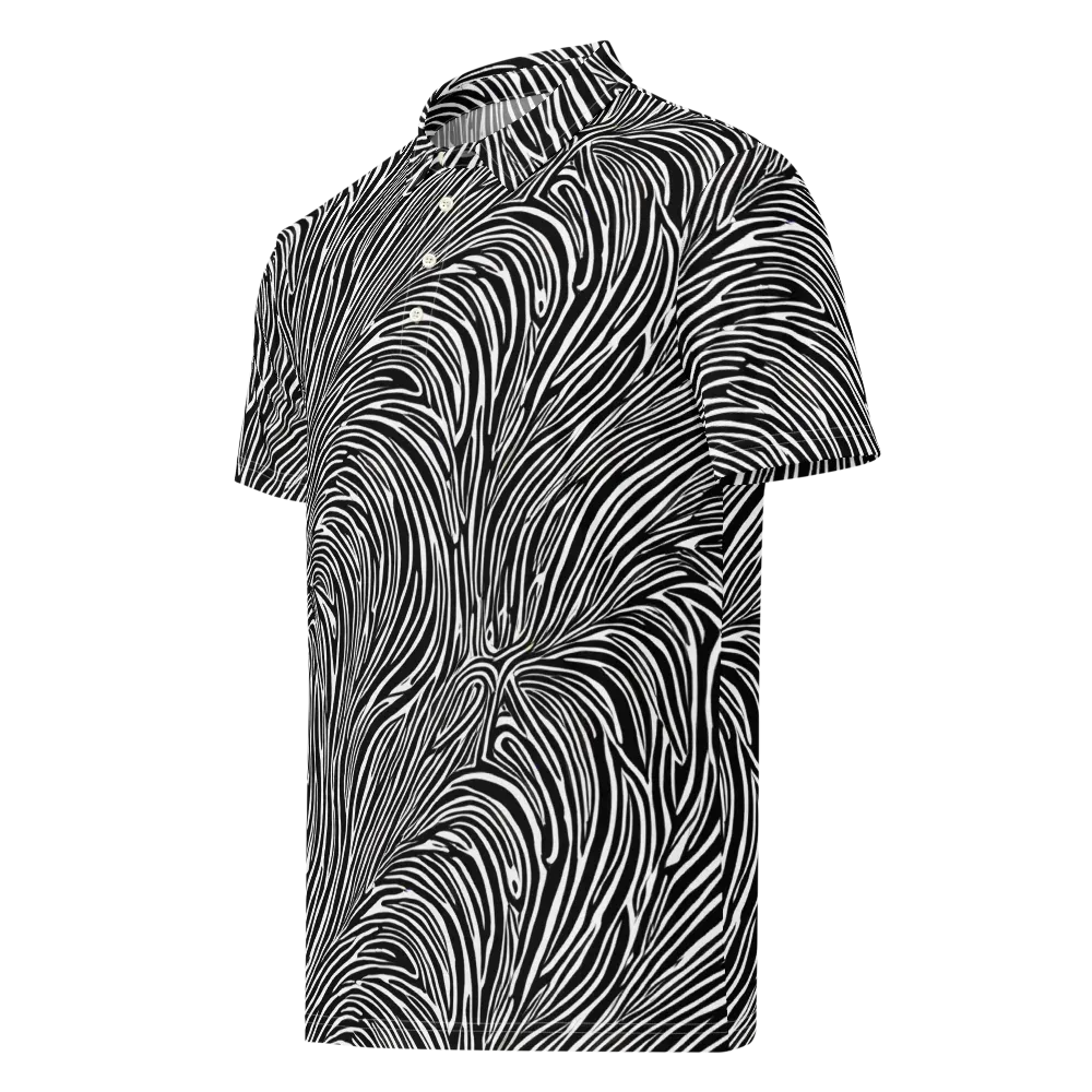 Morgan's Strata on Men's Slim Fit Polo Shirt — Left Front