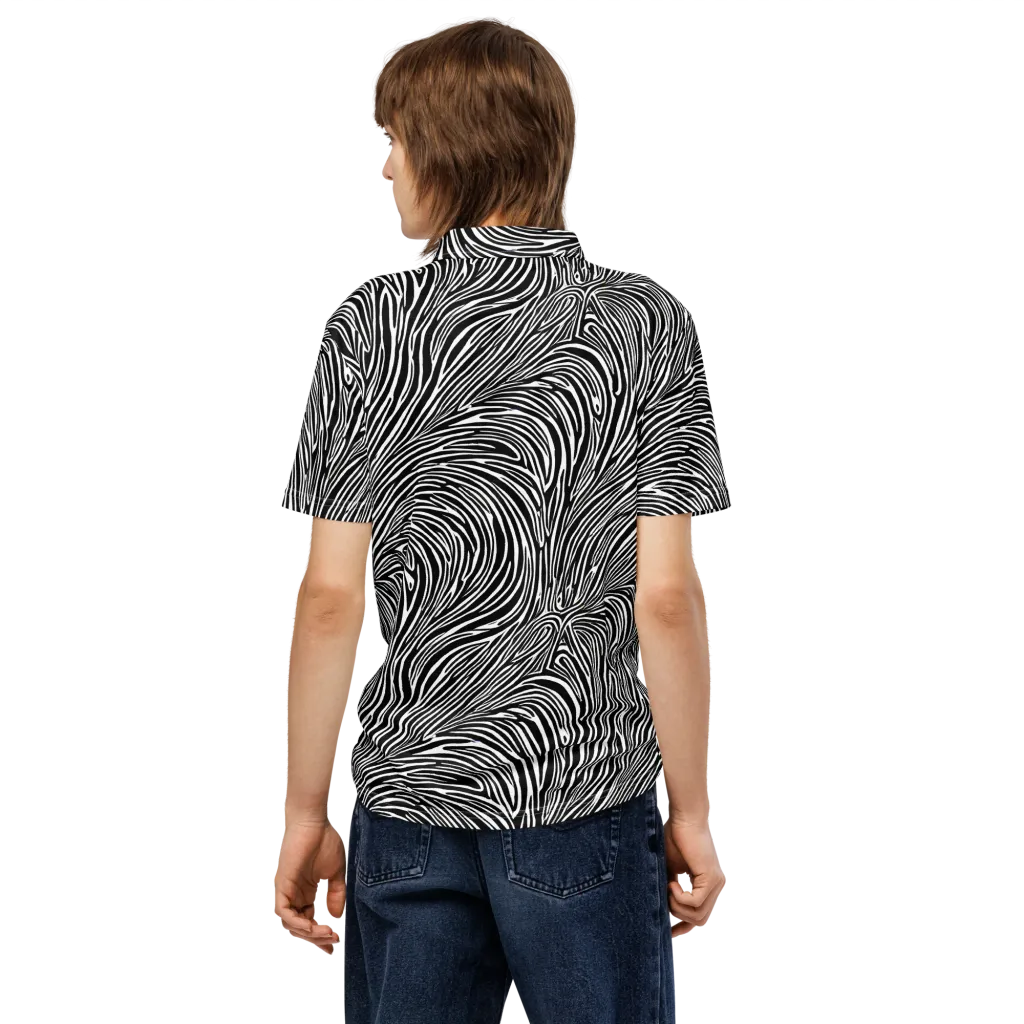 Morgan's Strata on Men's Slim Fit Polo Shirt — Back
