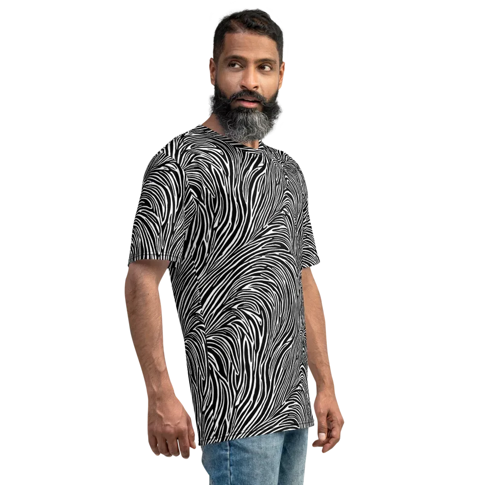 Morgan's Strata on Men's Crew Neck T-Shirt — Right