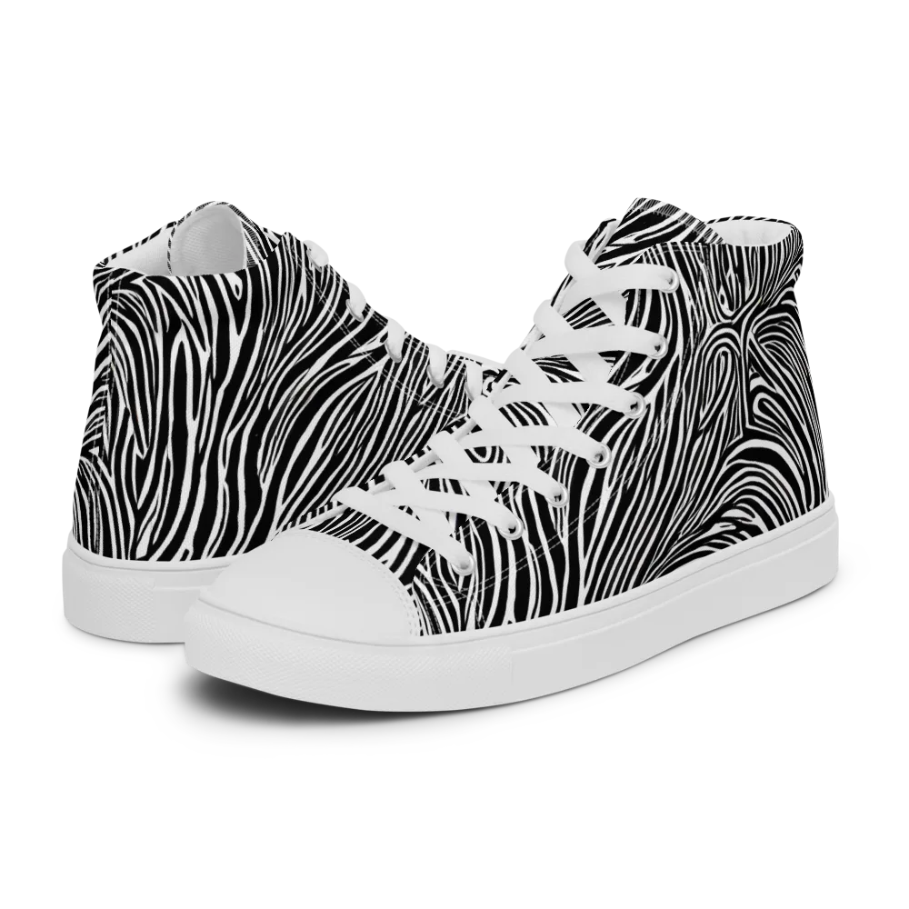Morgan's Strata on Men's High Top Canvas Shoes — Left