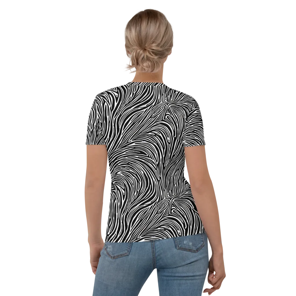 Morgan's Strata on Women's Crew Neck T-Shirt — Back