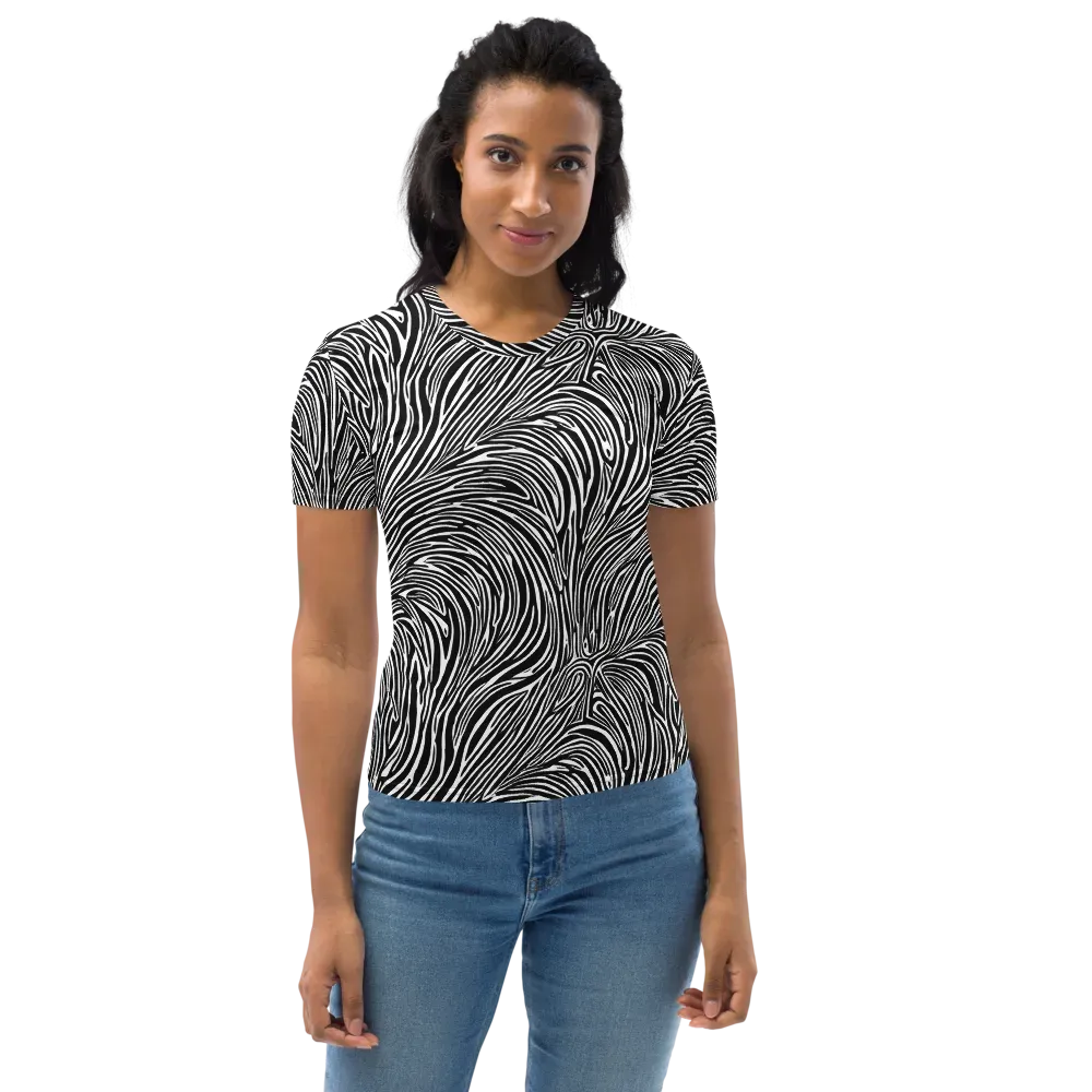 Morgan's Strata on Women's Crew Neck T-Shirt — Front
