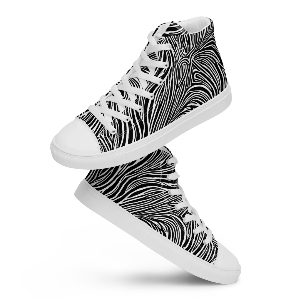 Morgan's Strata on Women's High Top Canvas Shoes — Front