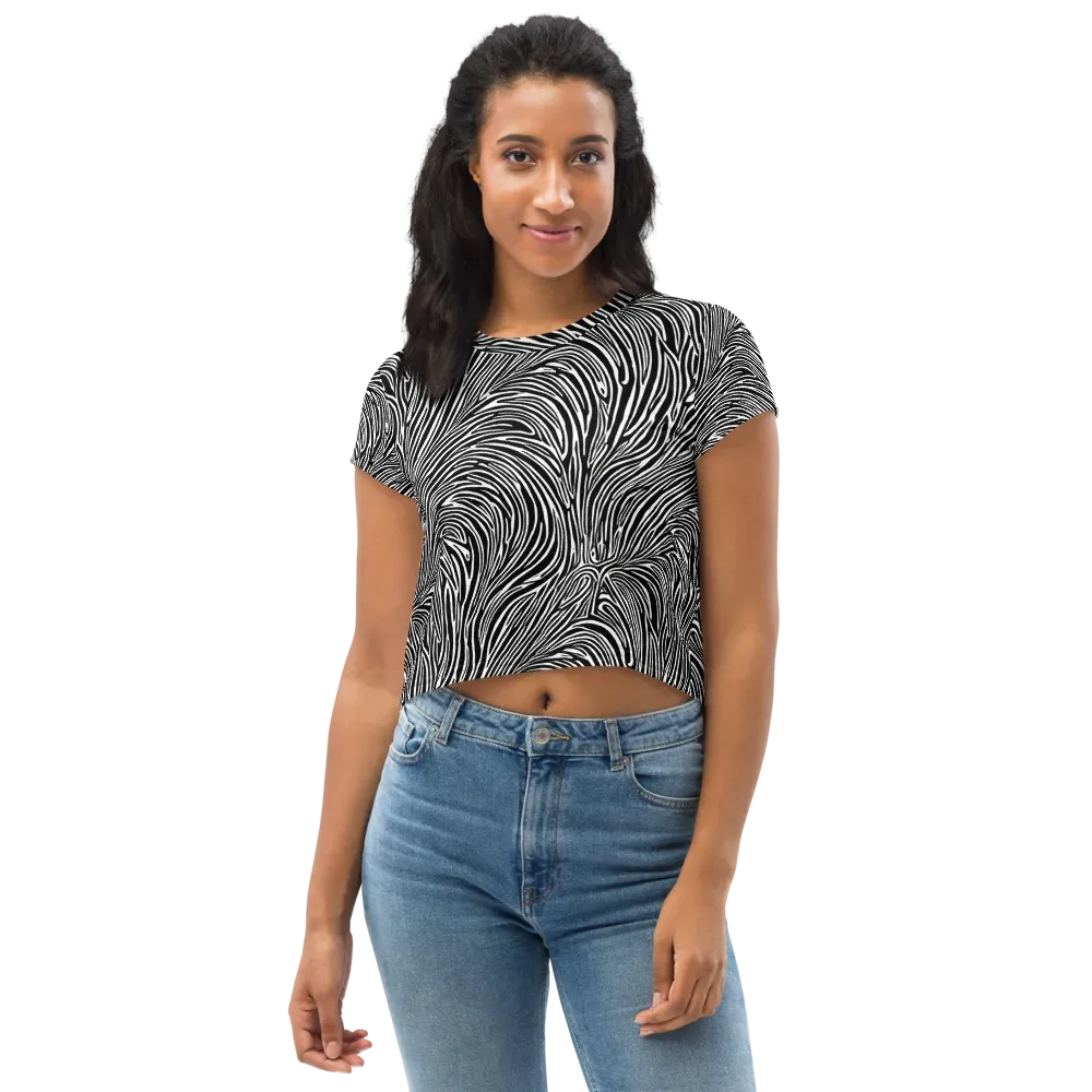 Morgan's Strata on Crop Tee — Front