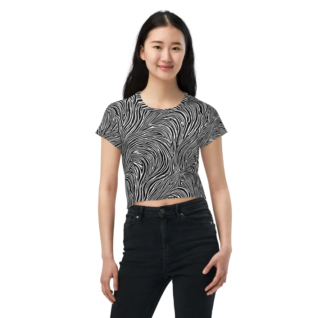 Morgan's Strata on Crop Tee — Front