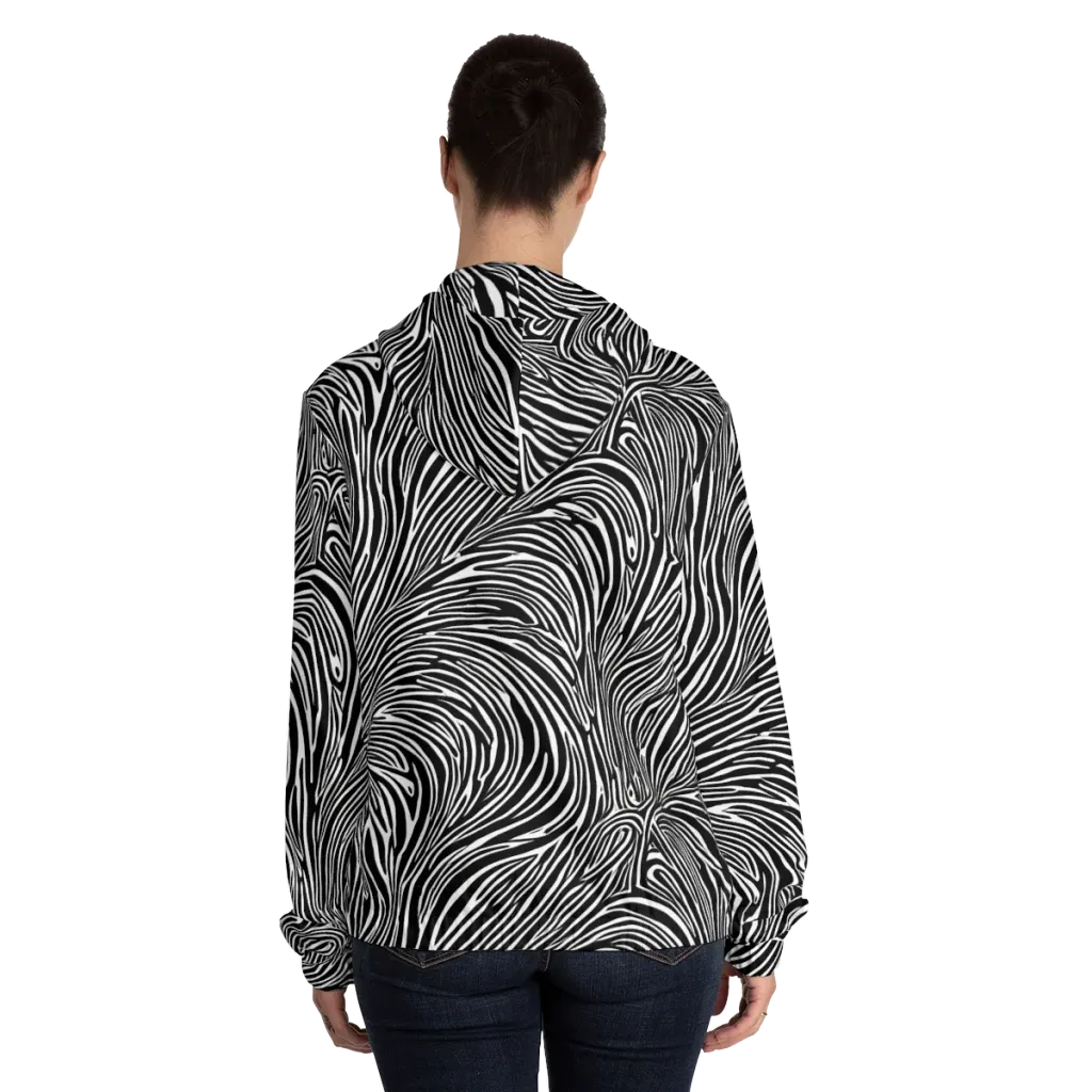 Morgan's Strata on Women's Full-Zip Hoodie — Back On Person