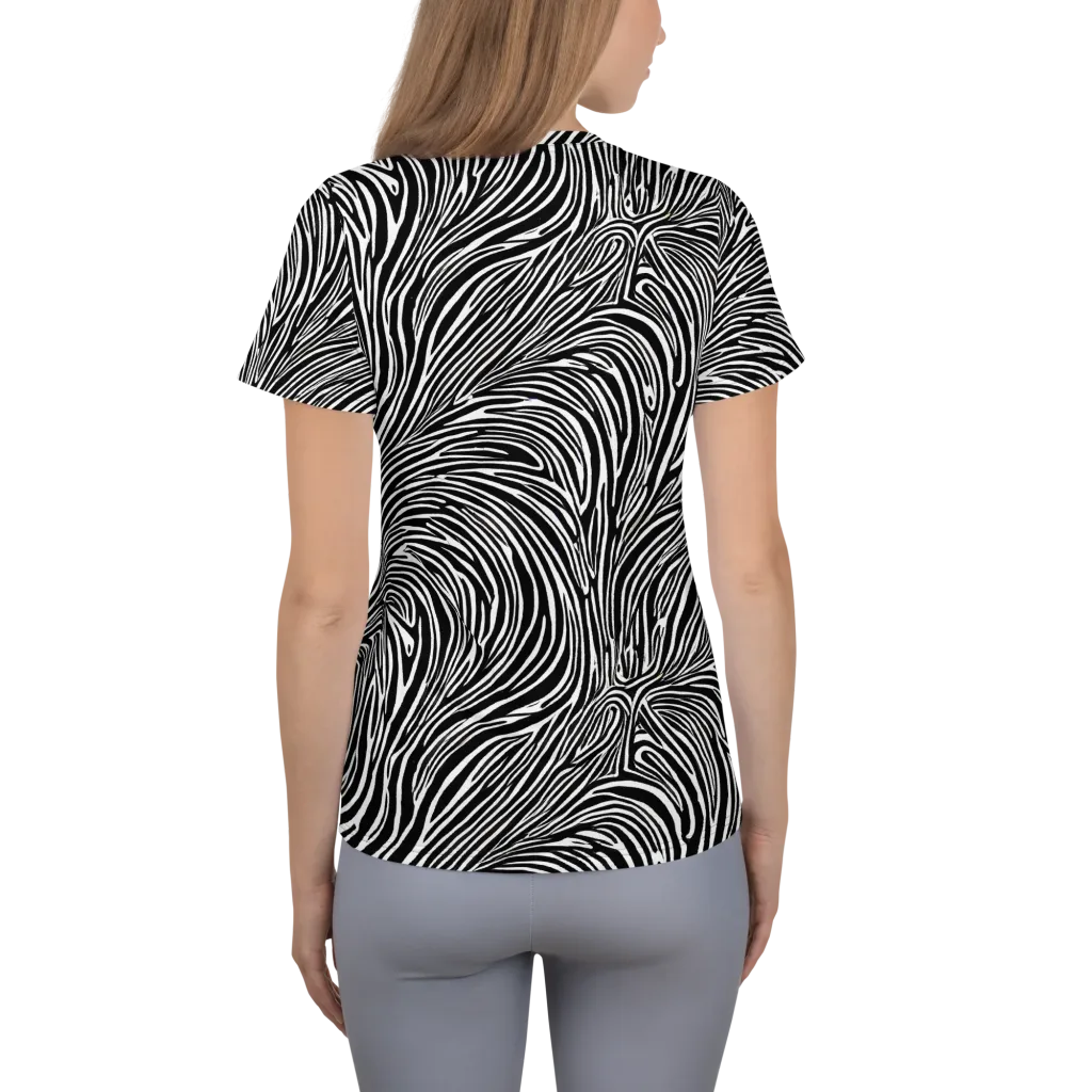 Morgan's Strata on Women's Athletic T-Shirt — Back