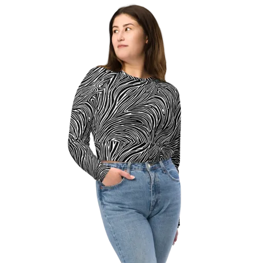 Morgan's Strata on a Long Sleeve Crop Top