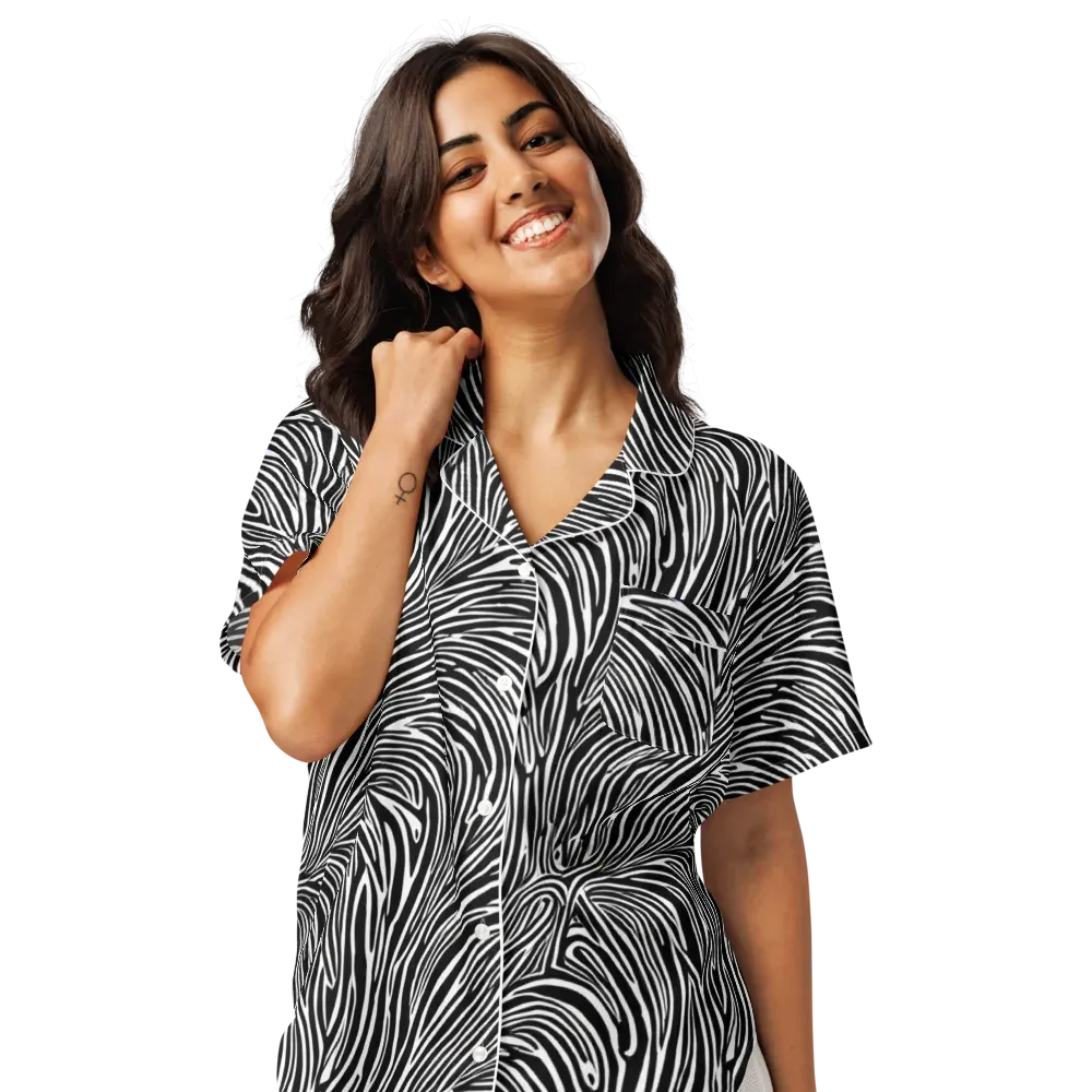 Morgan's Strata on Women's Short Sleeve Pajama Top — Front