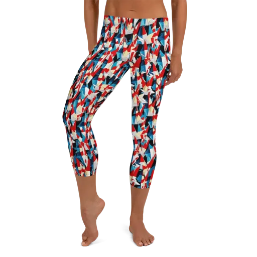 Origami Riot on a Capri Leggings
