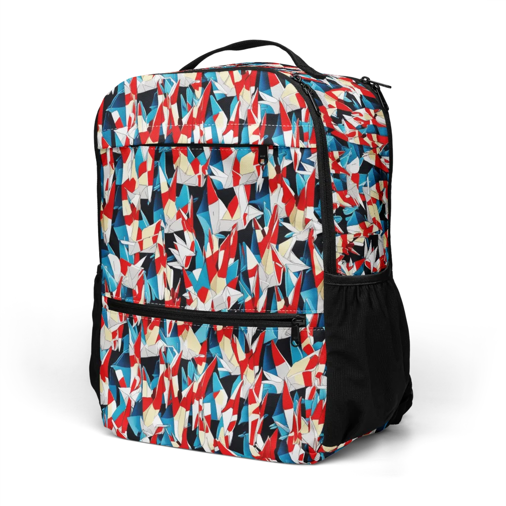 Origami Riot on Utility Backpack — Left Front
