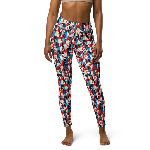 Origami Riot on a Yoga Leggings
