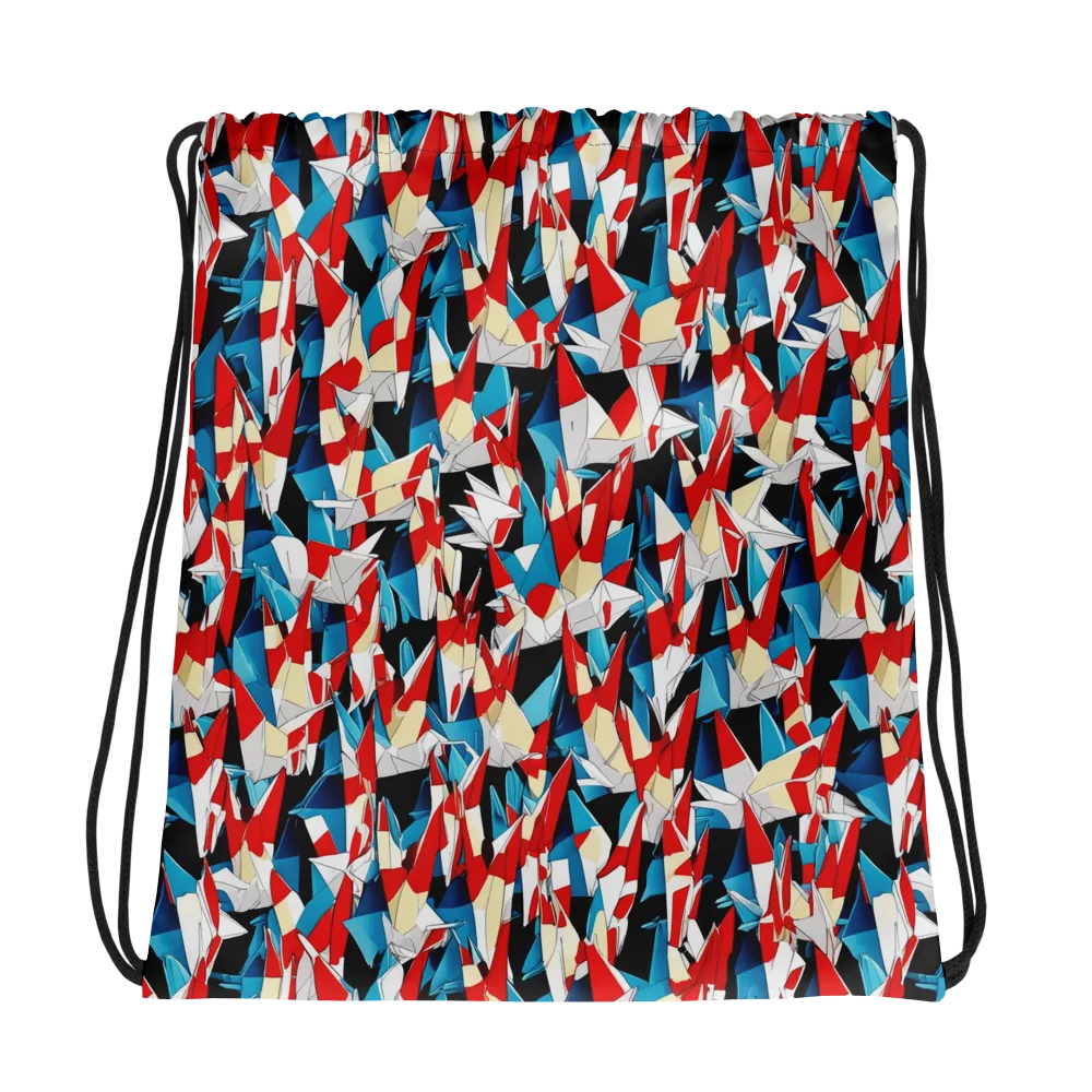 Origami Riot on Drawstring Bag — Photo