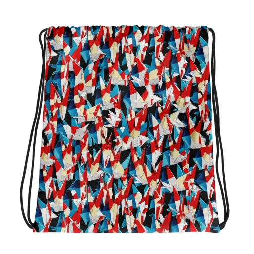 Origami Riot on a Drawstring Bag