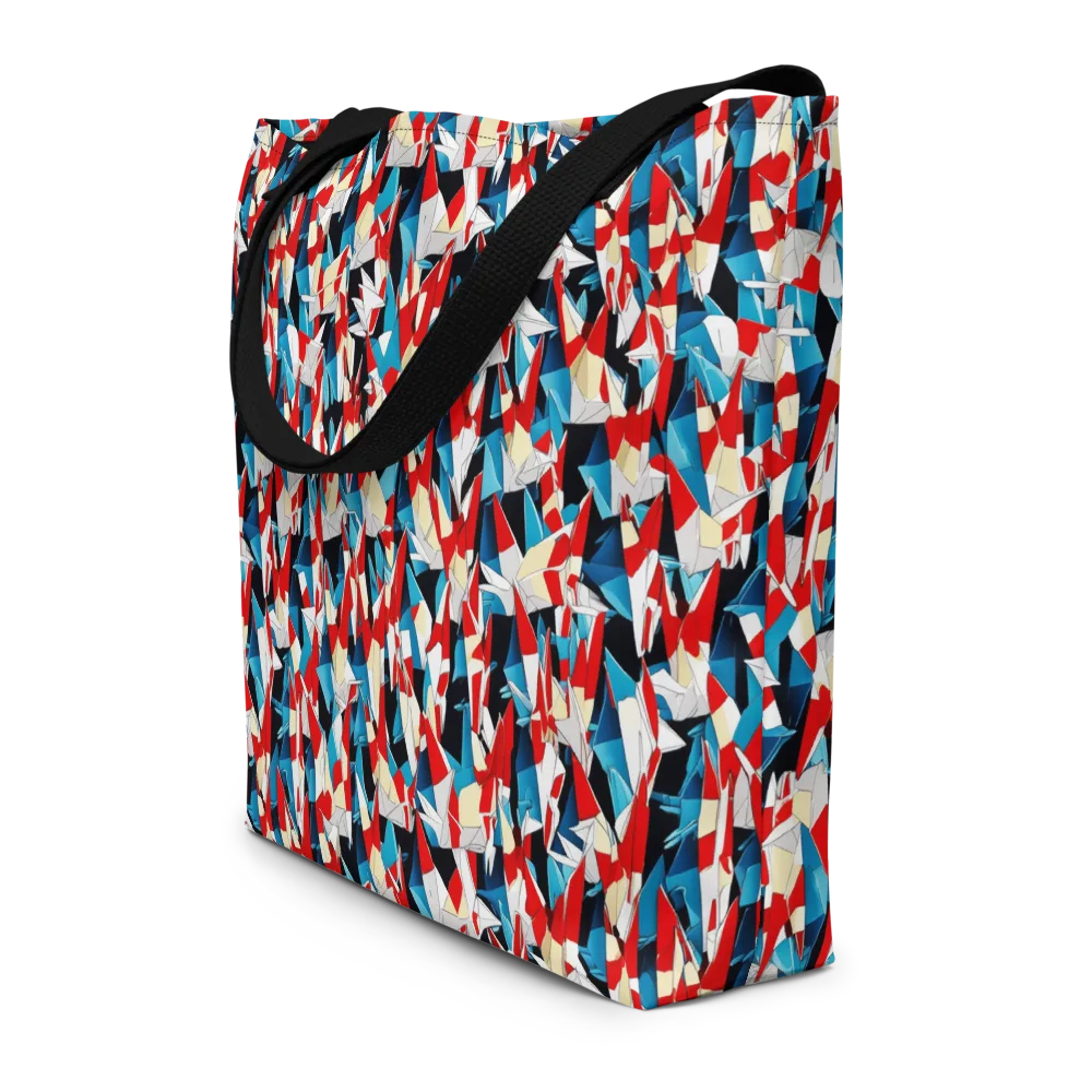 Origami Riot on Large Tote Bag W/ Pocket — Front