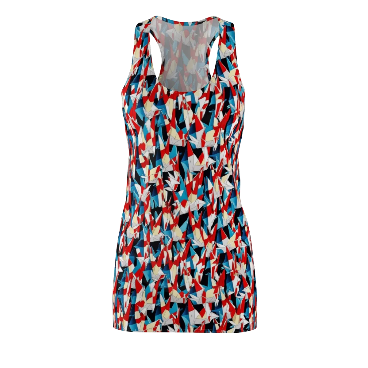 Origami Riot on Racerback Dress — Front