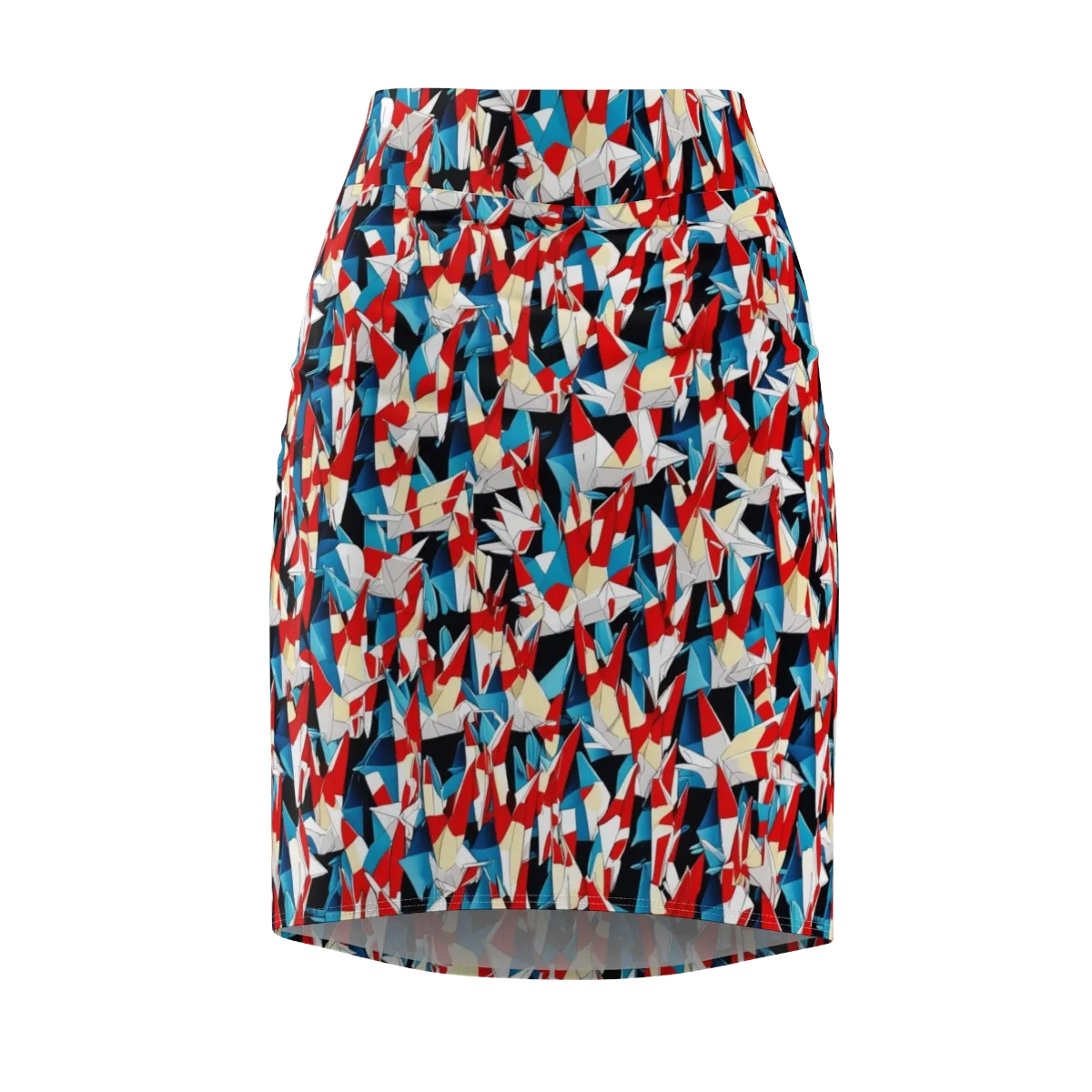 Origami Riot on Pencil Skirt — Front