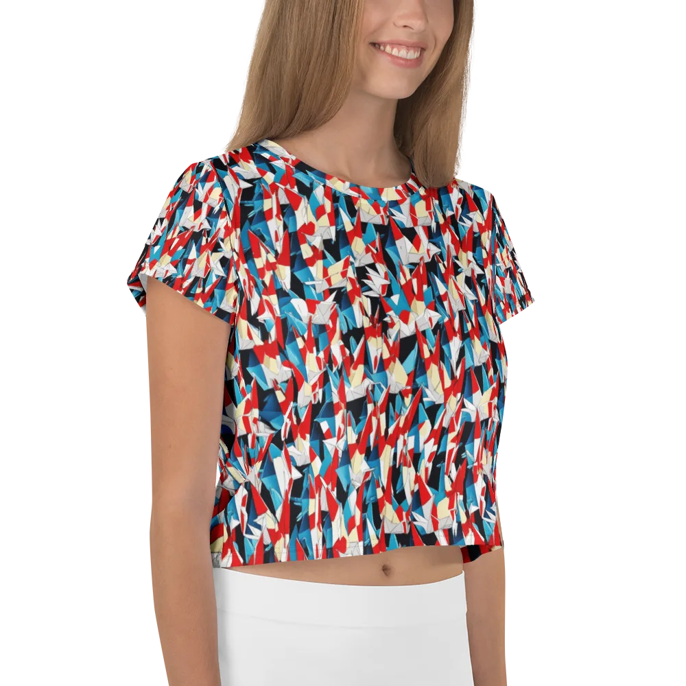 Origami Riot on Crop Tee — Right