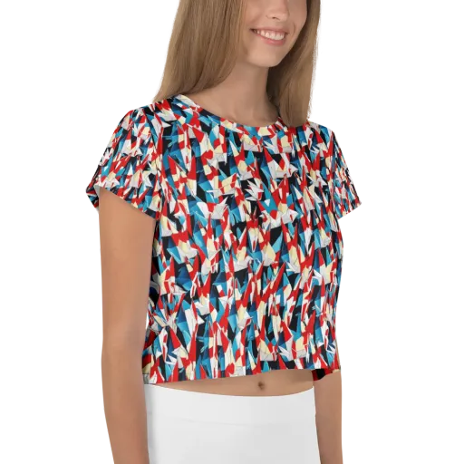 Origami Riot on a Crop Tee