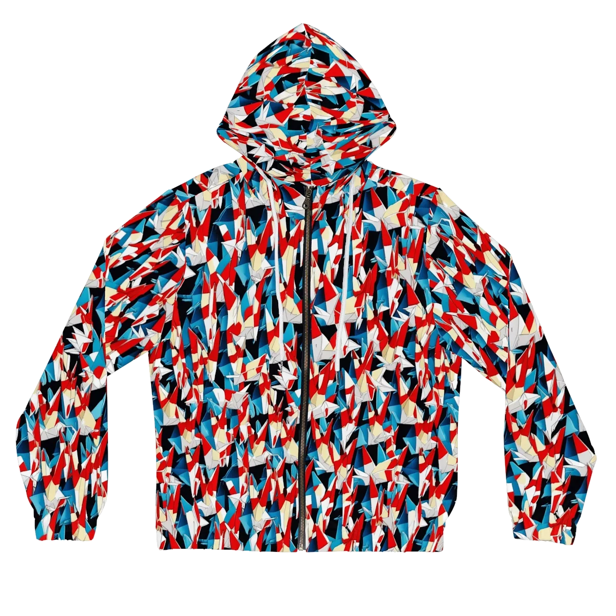 Origami Riot on Women's Full-Zip Hoodie — Front